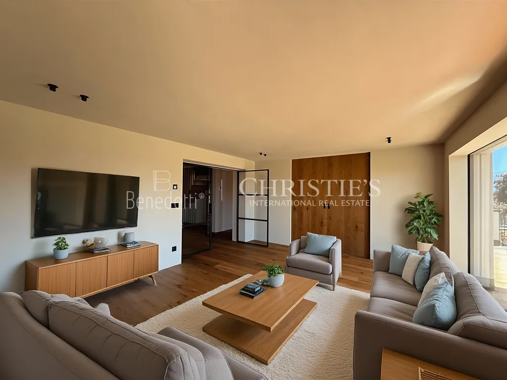 Living Room - Luxury Apartment with Dolomite Views on Ritten