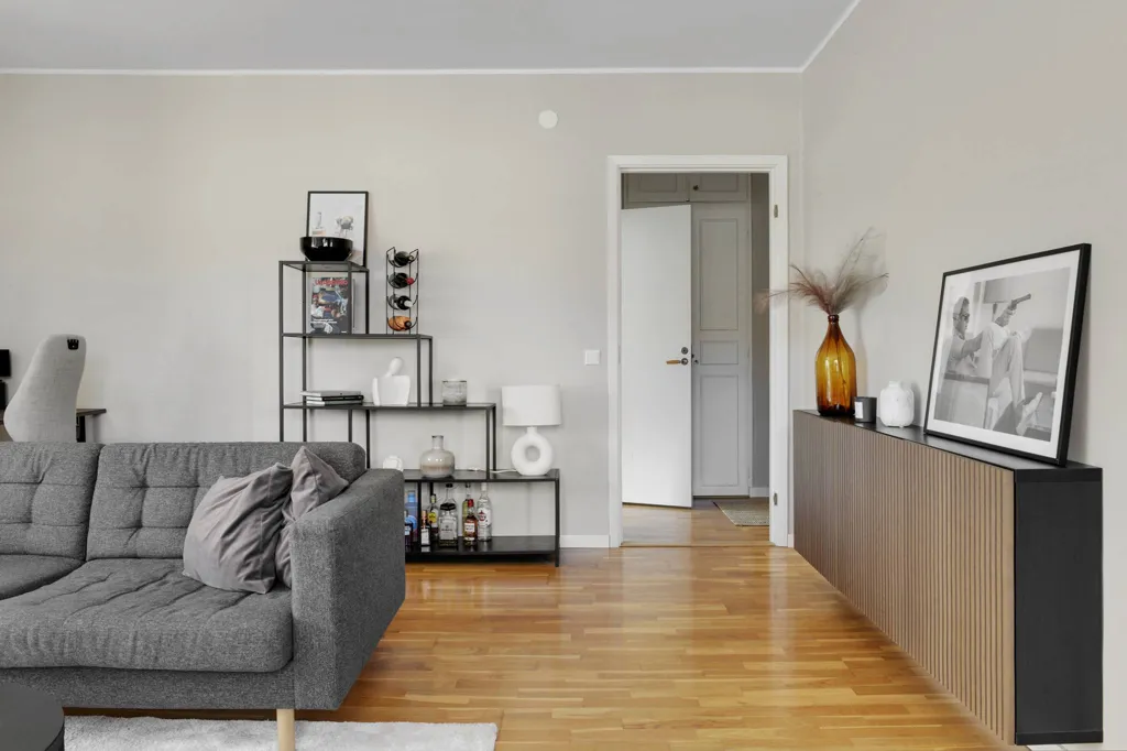 Living Room - Two-Bedroom Flat with Balcony in Falköping