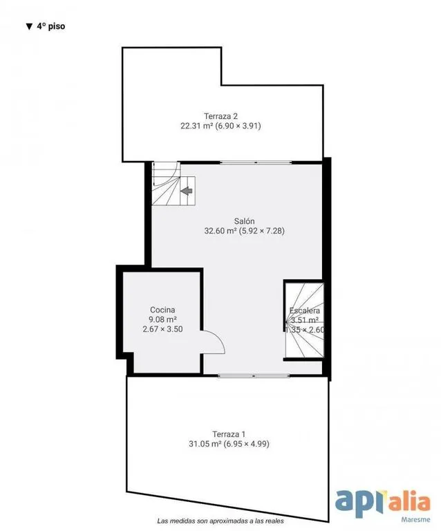 Plan - Luxury Penthouse with Terraces in Mataró
