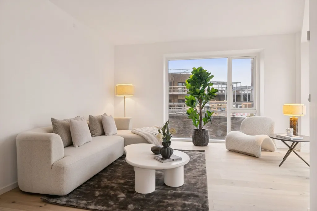 Living Room - Apartment with 5G Coverage in Køge