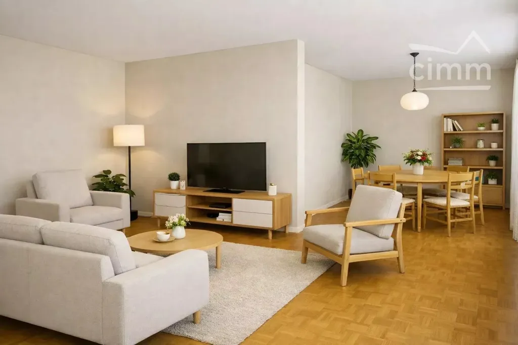 Séjour - Appartement T5 Traversant avec Balcon à Seyssins