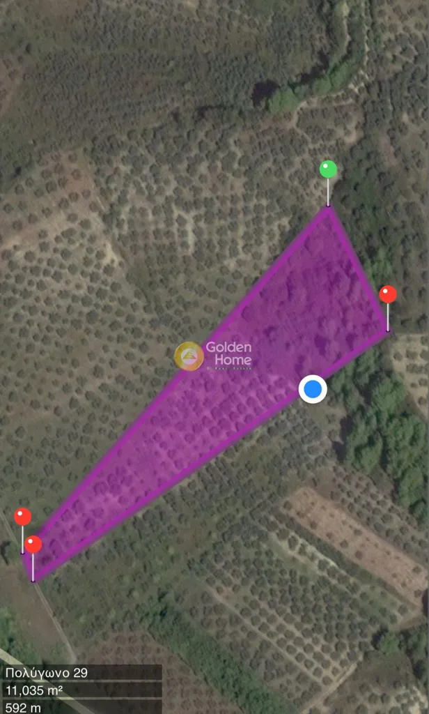 Õhuvaade - Agricultural Plot with Olive Trees in Avgoria