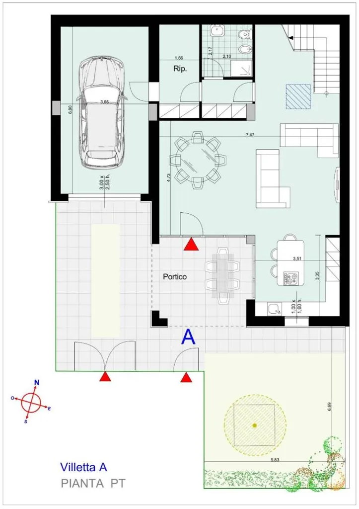 Plan - Luxury Villa with Private Garden in Modena
