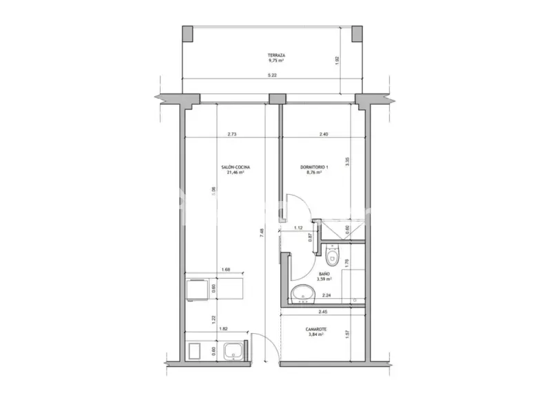 Plaan - Apartment with South View in Salou Eixample