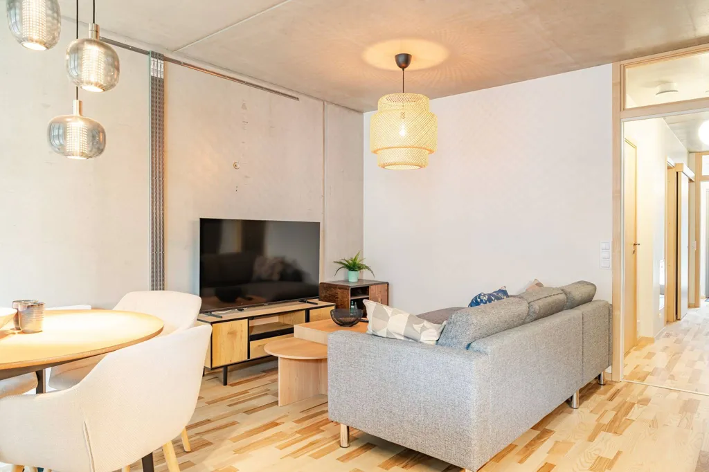 Séjour - Modern Flat with Balcony in Brunnshög