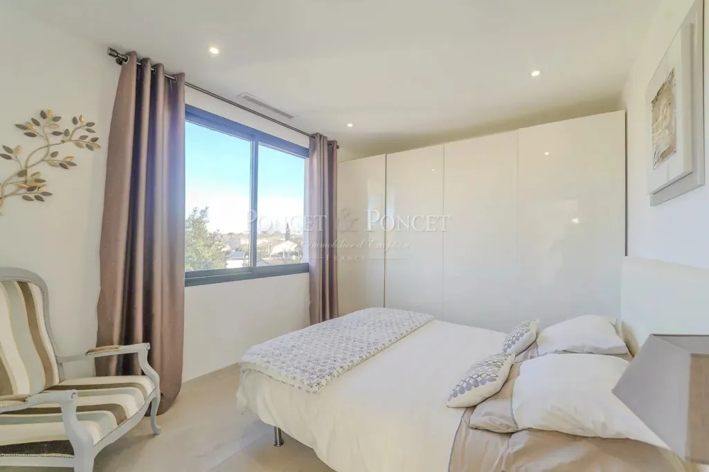 Chambres - Villa Contemporaine avec Piscine à Lattes