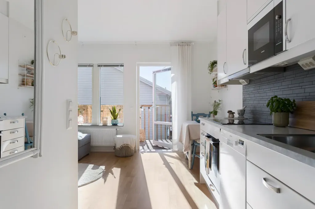 Köök - Apartment with Balcony in Kungsbacka