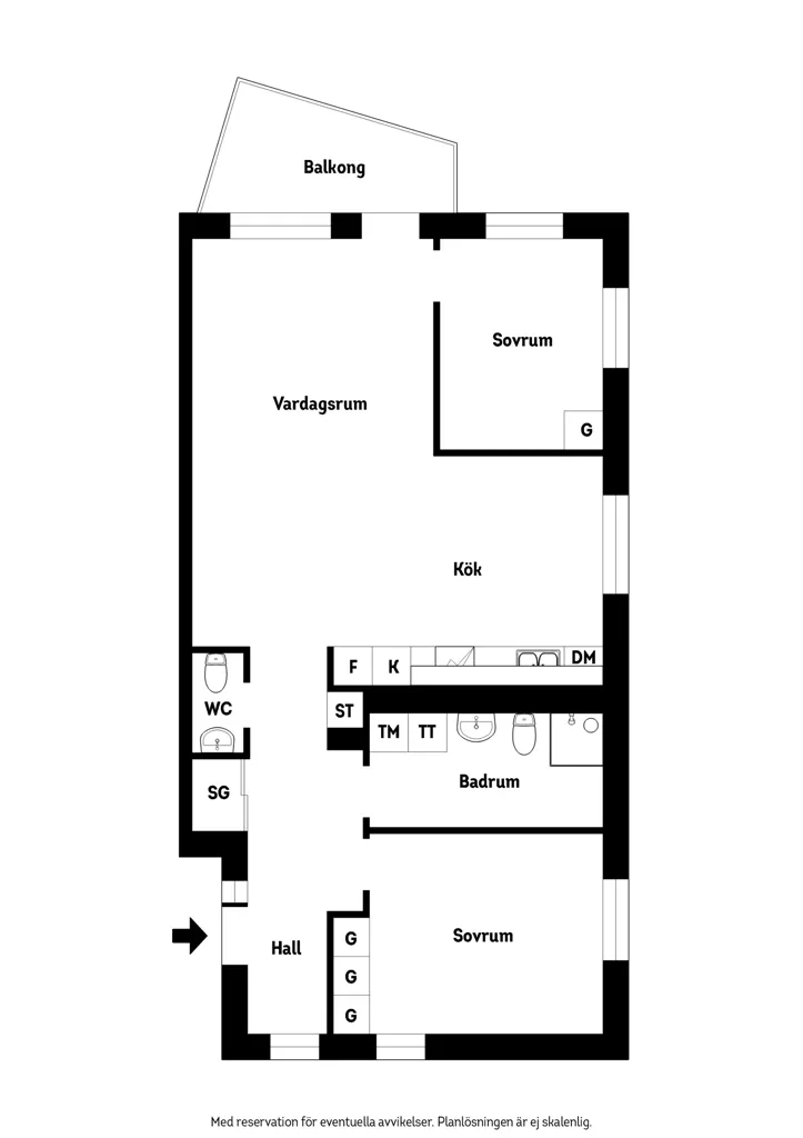 Plaan - Corner Flat with Panoramic View in Lund