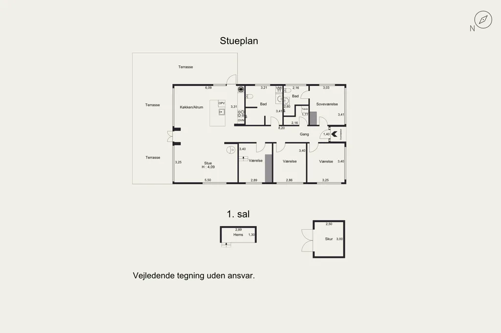 Planimetria - Architectural Holiday Home with Water View in Snaptun
