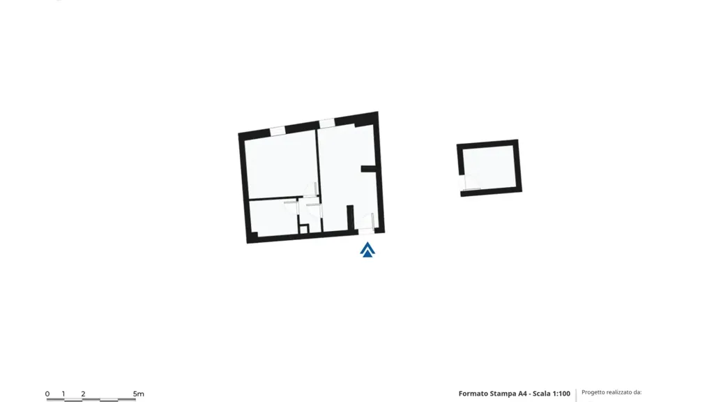 Plaan - Modernised Two-Bedroom Apartment in Casalfiumanese