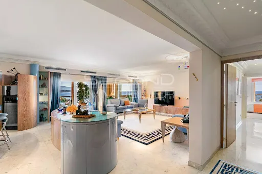 Séjour - Appartement de Luxe avec Vue Panoramique à Monaco