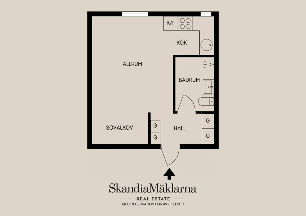 Plan - Modern 1st Floor Flat with Balcony in Uppsala