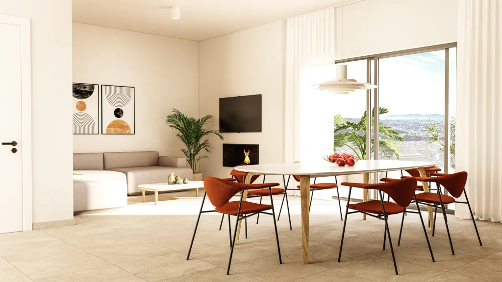 Söögituba - New Duplex with Panoramic View in Petroupoli