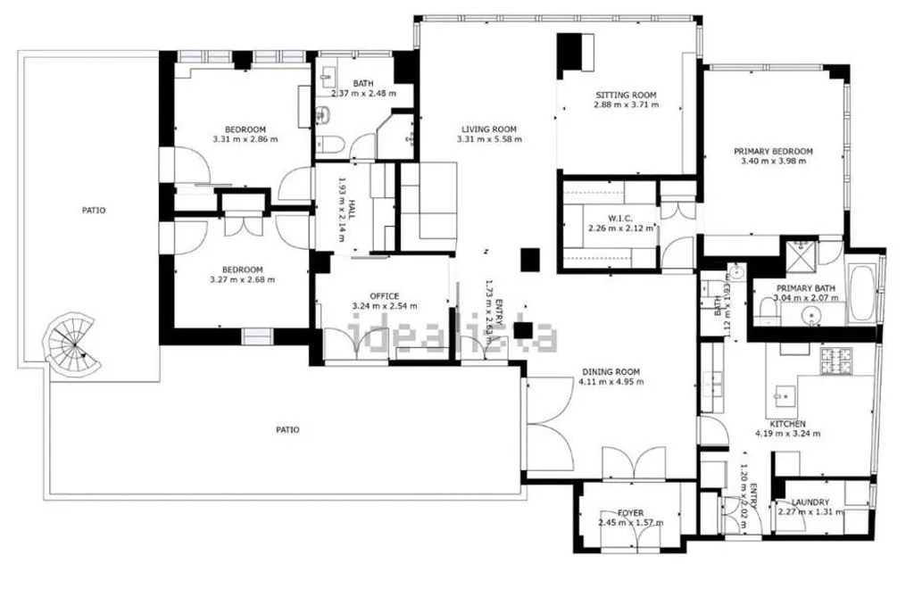Floor Plan - Duplex Penthouse with Pool in Tres Torres, Barcelona