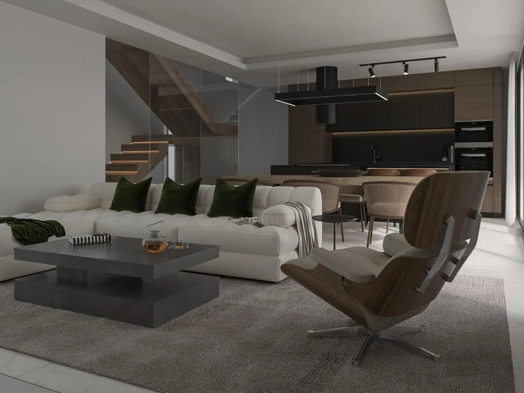 Living Room - New-Build Villa with Sea View in Nerja