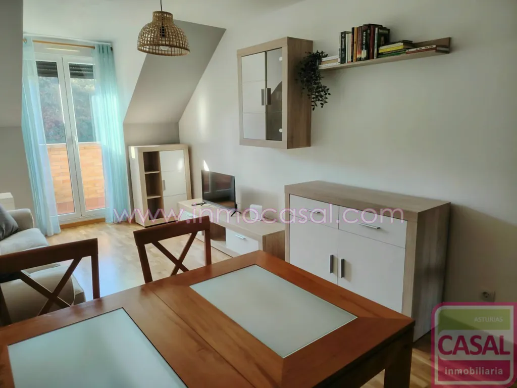 Söögituba - Modern Penthouse with Balcony in Sama de Langreo