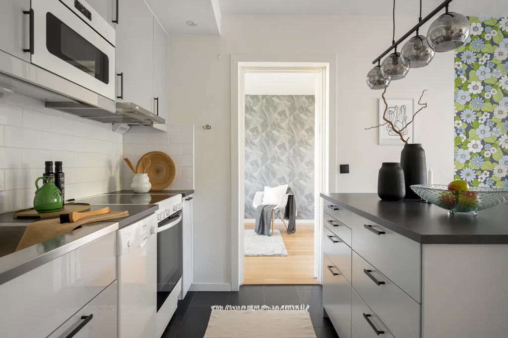 Köök - Open-Plan Apartment with Terrace in Majorna