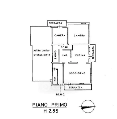 Plan - Three-Terrace Apartment in Bassano del Grappa
