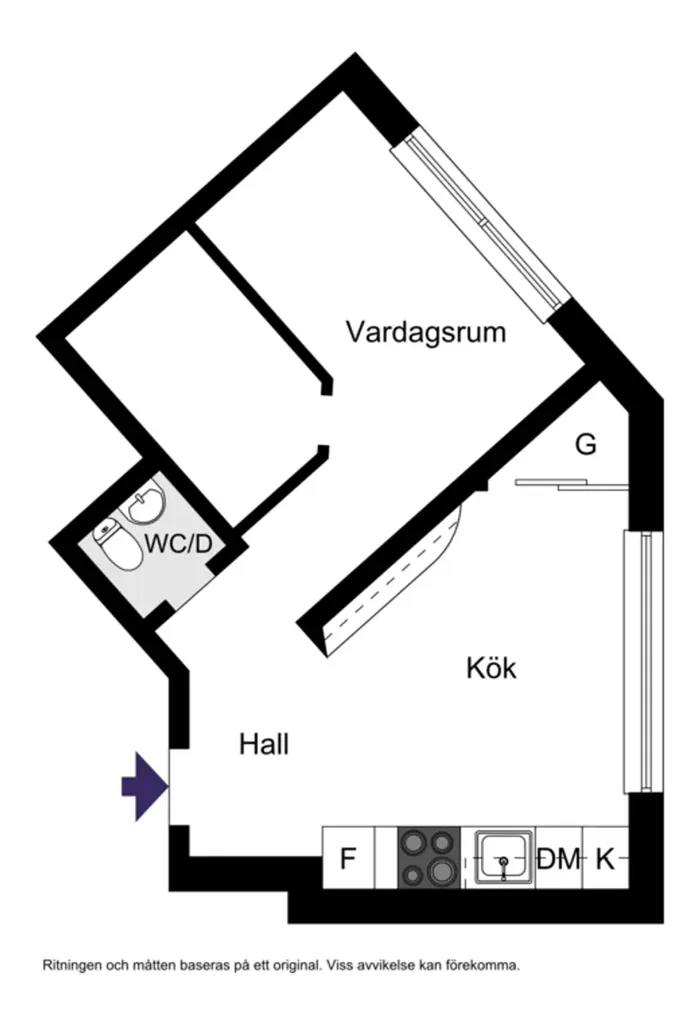 Planimetria - Stylish Studio with City Proximity in Malmö