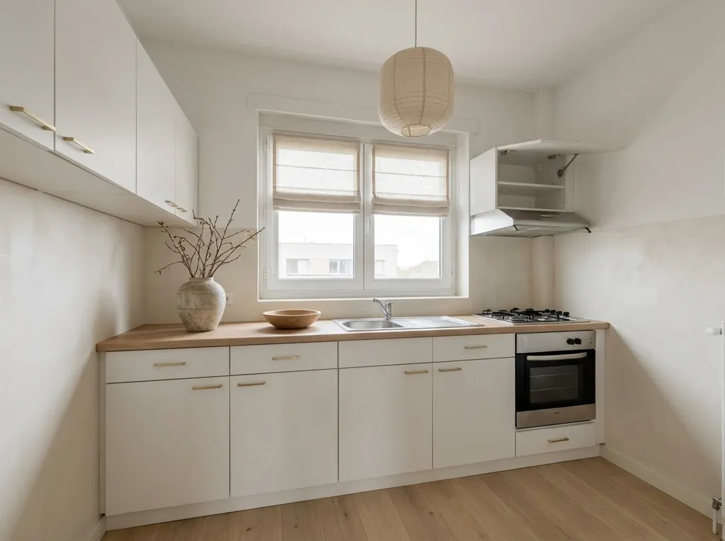 Köök - Two-Bedroom Apartment with Terrace in Merksem