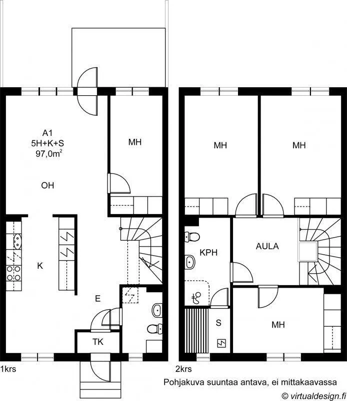 Plan - Family Rowhouse with Sauna in Ryydynpohja