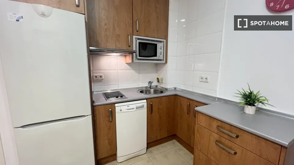 Köök - Furnished Studio in Universidad, Madrid
