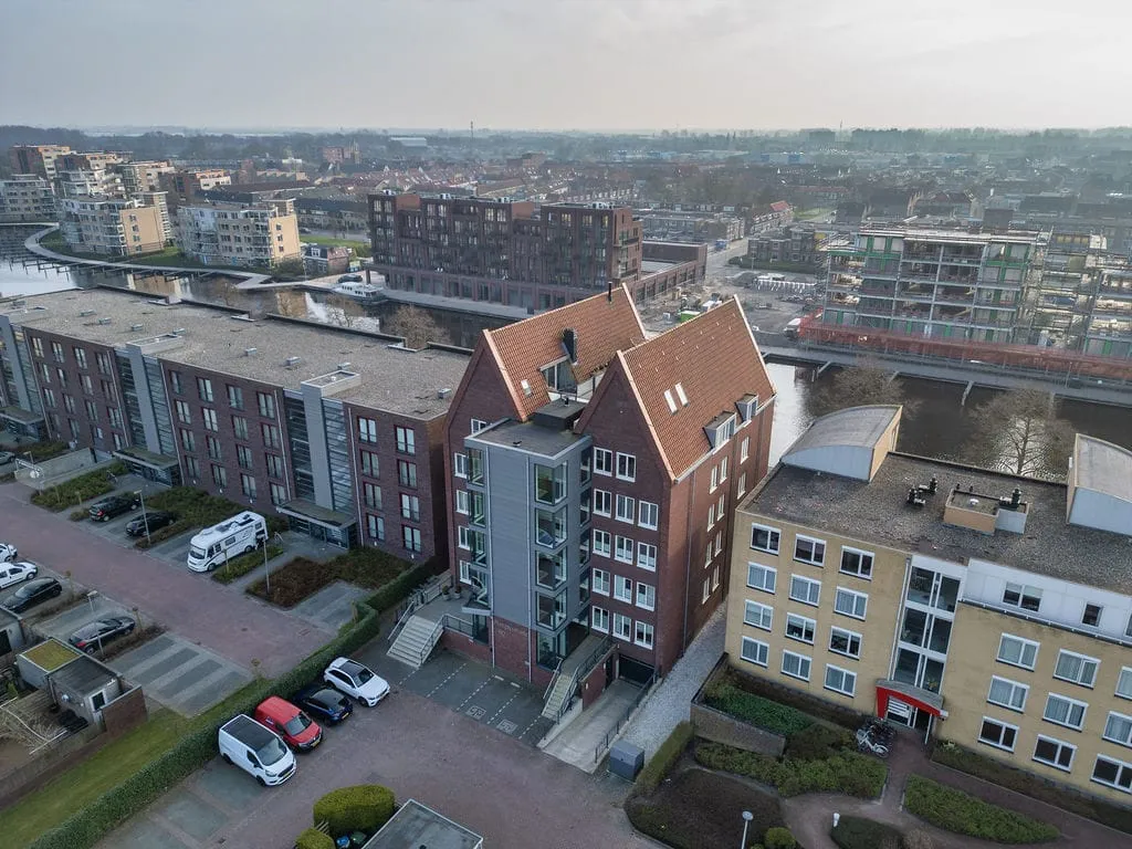 Vue aérienne - Modern Apartment with Balcony in Sneek