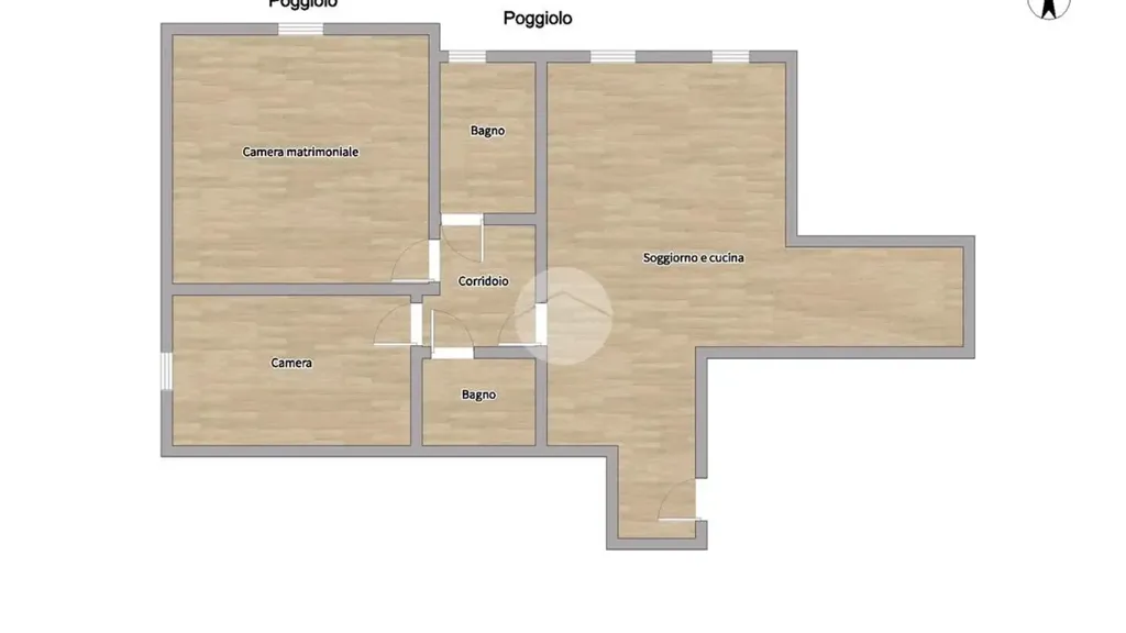 Plaan - 3-Bedroom Apartment with Balcony in Vigonza