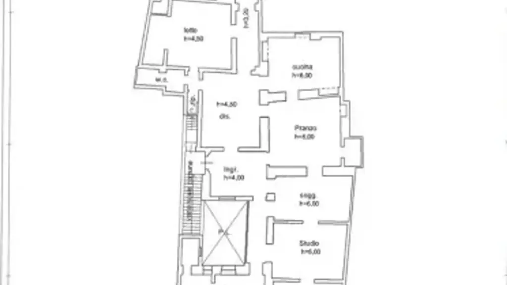 Plan - Historic Palazzo with Terraces in Lecce