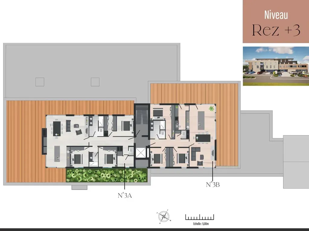 Plan - Penthouse avec Terrasse Sud à Malmedy