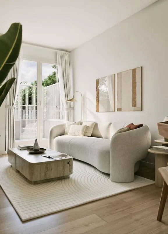 Living Room - New Flat with Pool in Sagunto
