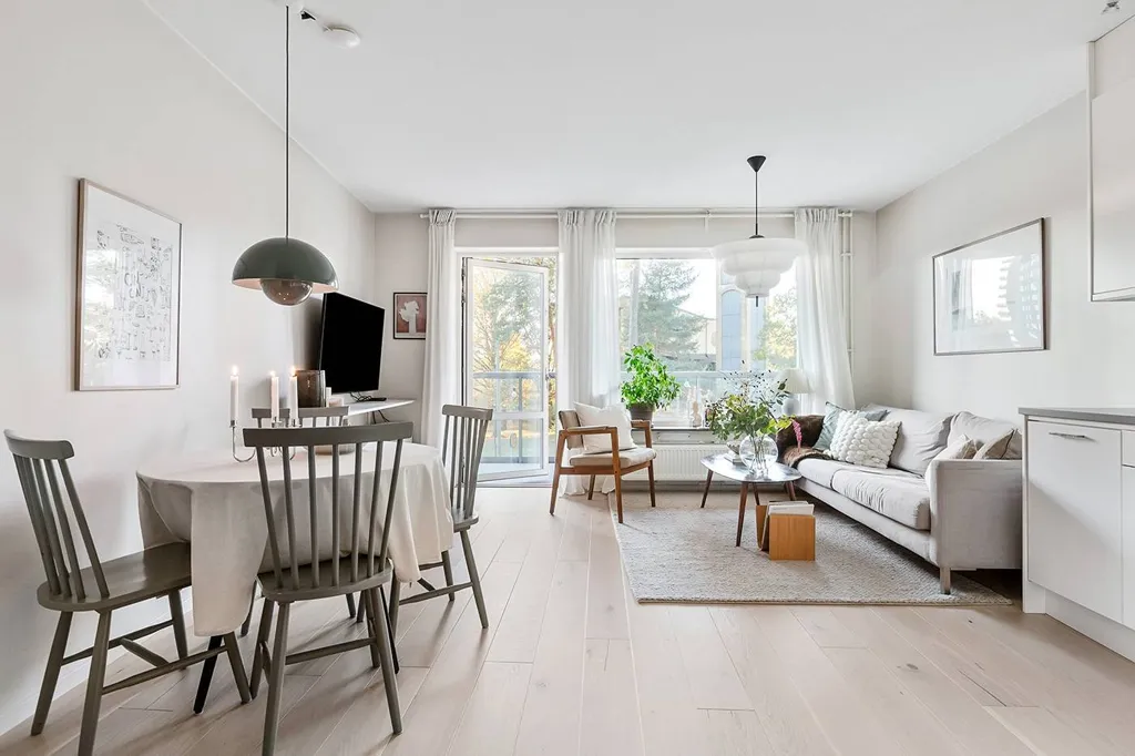 Living Room - Modern Flat with Balcony in Kallhäll