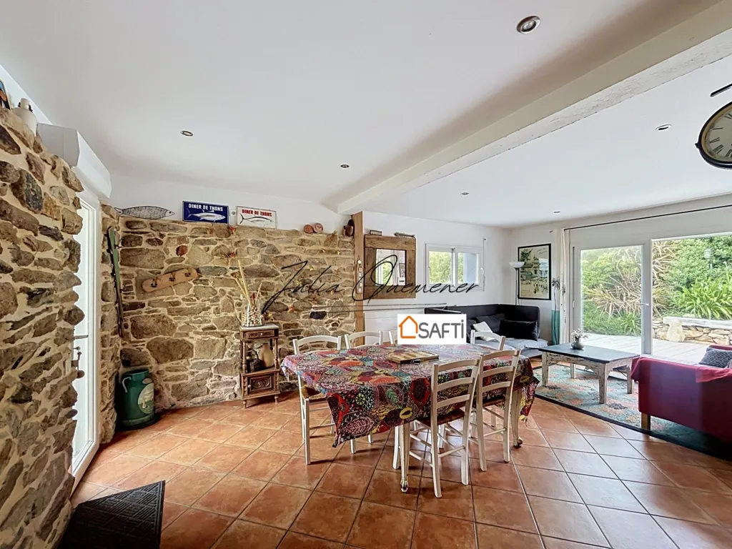 Sala da pranzo - Charming Stone House with Sea View in Plouarzel