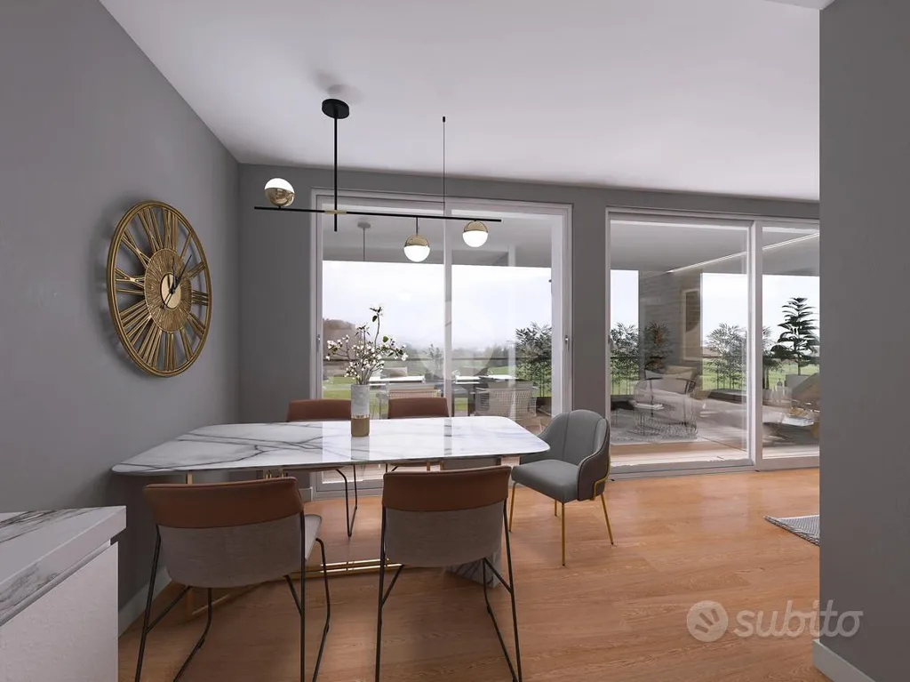 Dining Room - Quadruplex with Private Balcony in Montechiarugolo