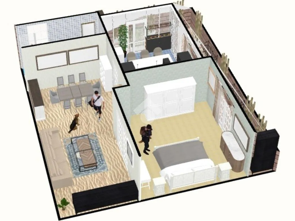 Spacious Studio with Balcony in Rome