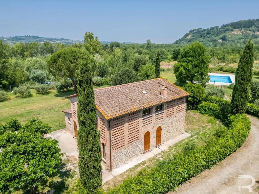 Vista aerea - Rustico with Pool in Terricciola, Tuscany