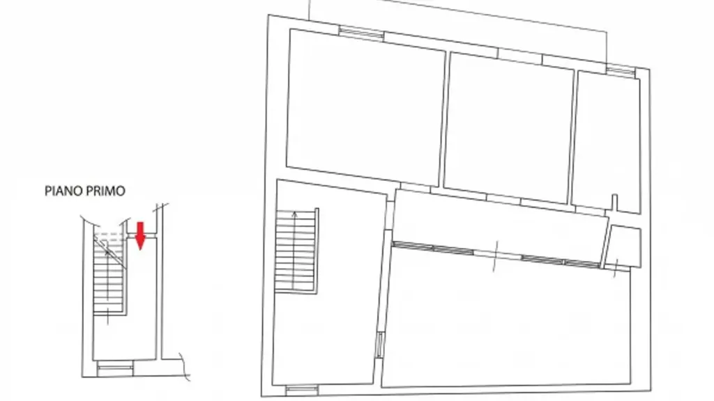 Plan - Bright Two-Bedroom Apartment with Balcony in Messina
