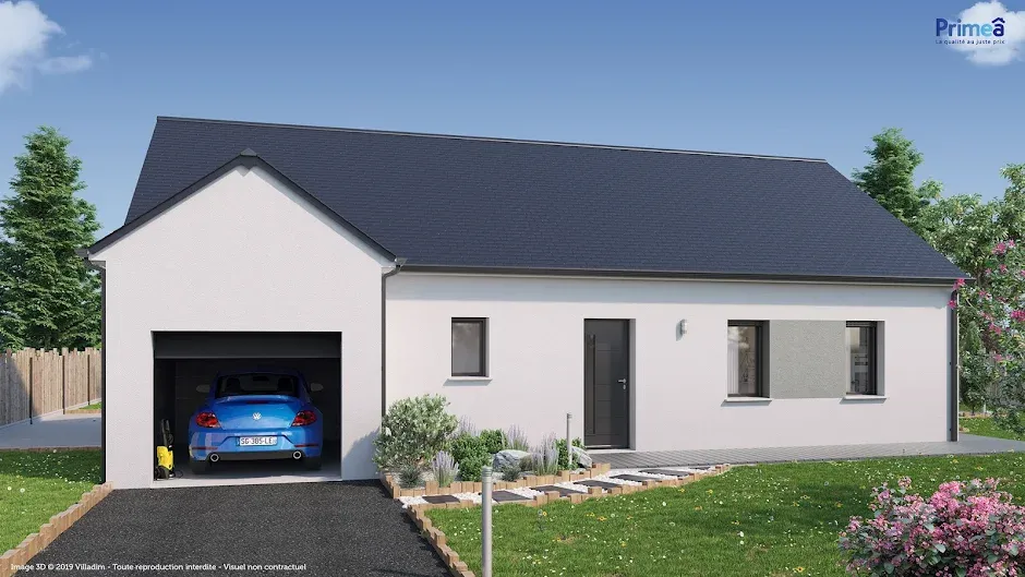 New 4-Piece House with Constructible Land in Menars