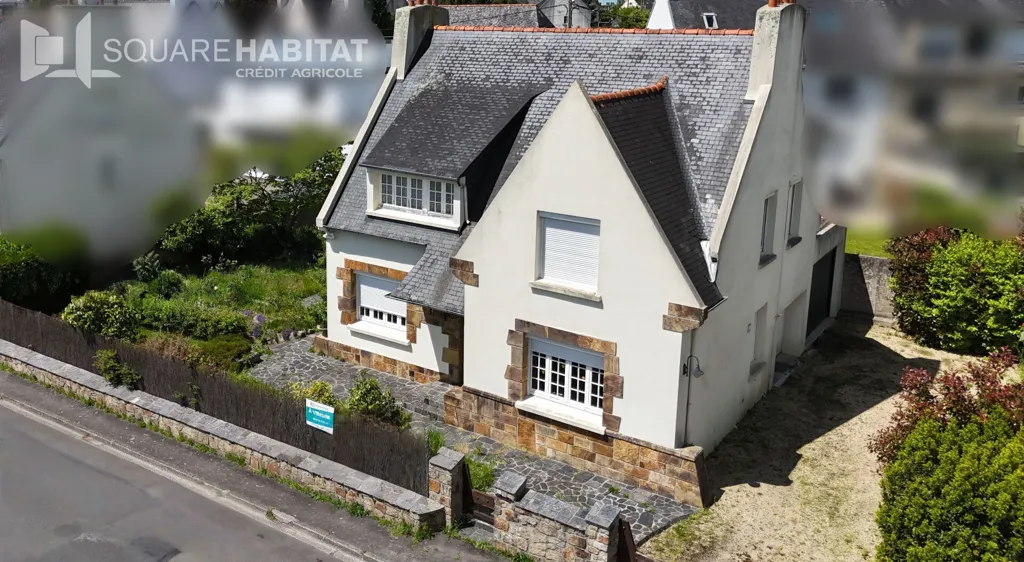 Vue aérienne - Maison Traditionnelle en Rez-de-Jardin à Landerneau