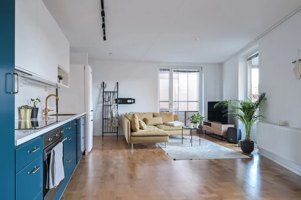 Séjour - Modern Flat with Large Balcony in Mariehäll