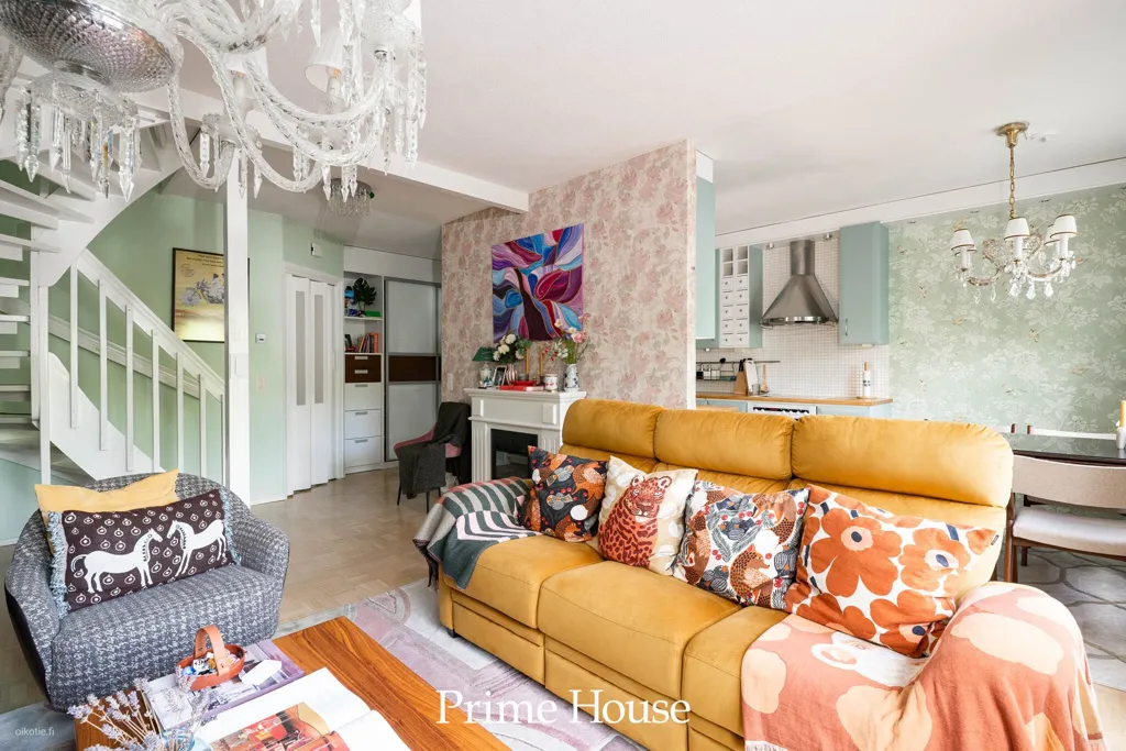 Séjour - Spacious Flat with Sauna in Latokaski, Espoo