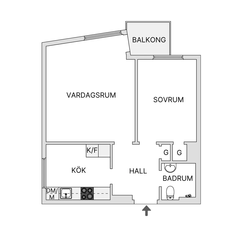 Plaan - Updated Apartment with Balcony in Västermalm