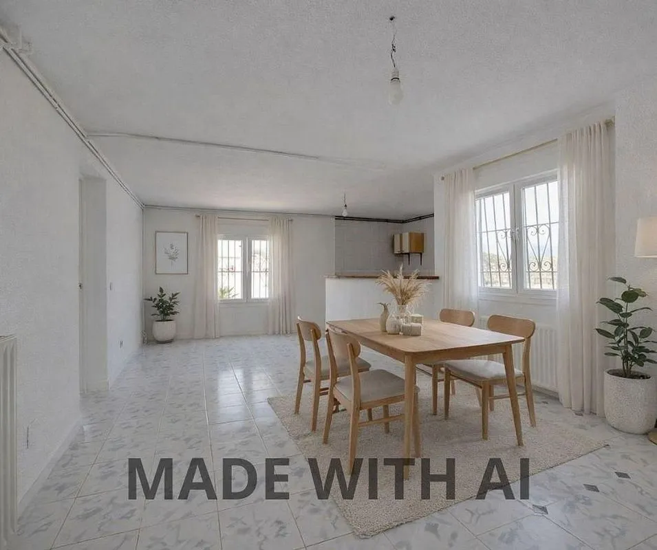 Dining Room - Chalet with Pool and Sea View in El Chaparral