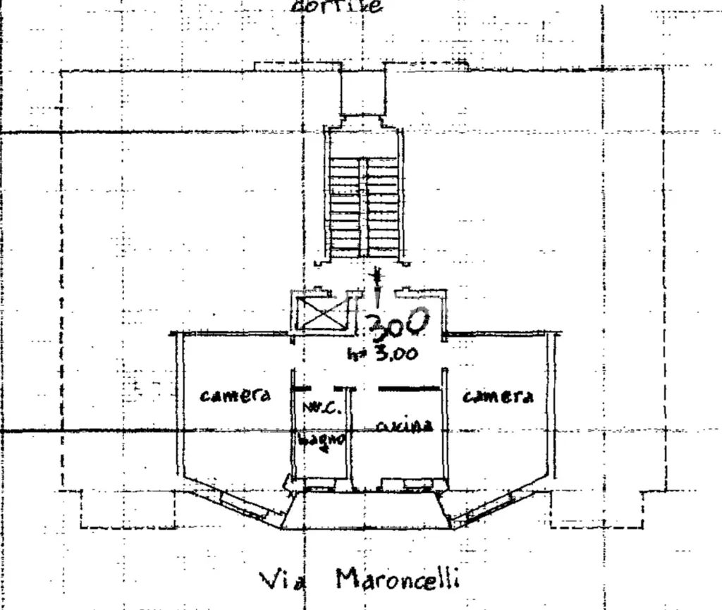 Plan - Trilocale with Balcony in Moncalieri