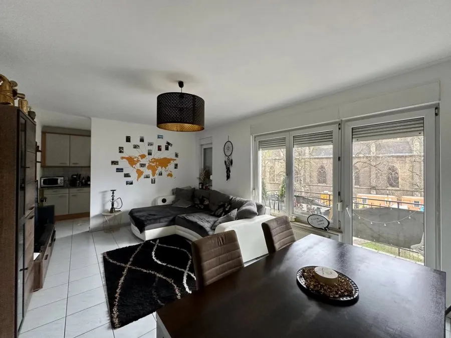 Living Room - Studio with Balcony in Dudelange