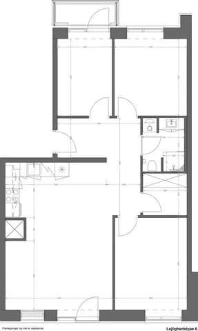 Plan - Apartment with Balcony in Skovlunde