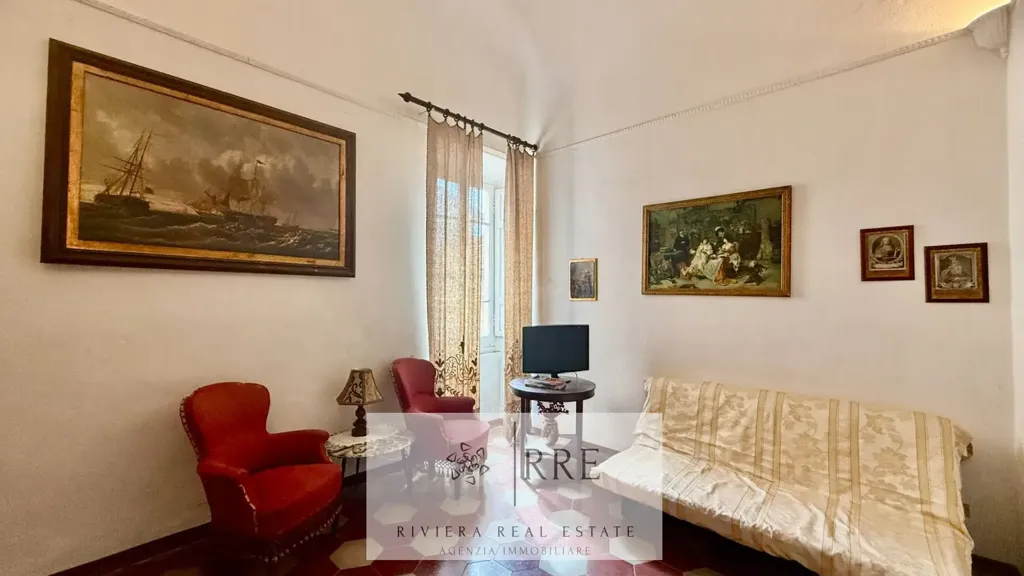 Séjour - Semi-detached House with Sea View in Loano