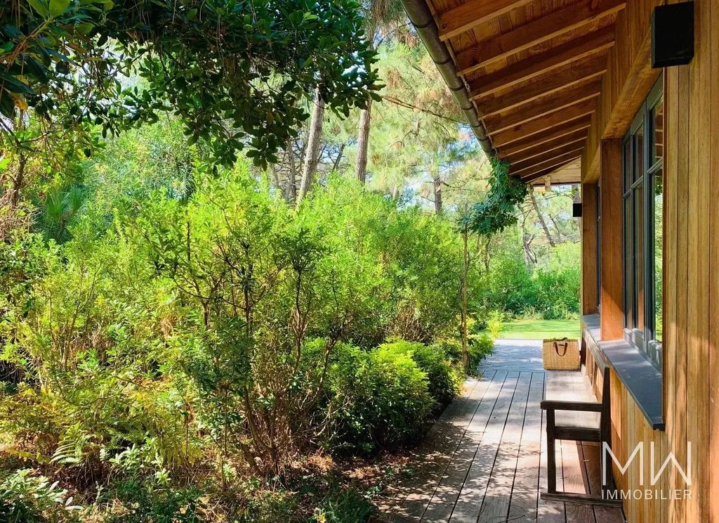 Terrasse - Villa en Bois avec Vue Mer à Lège-Cap-Ferret
