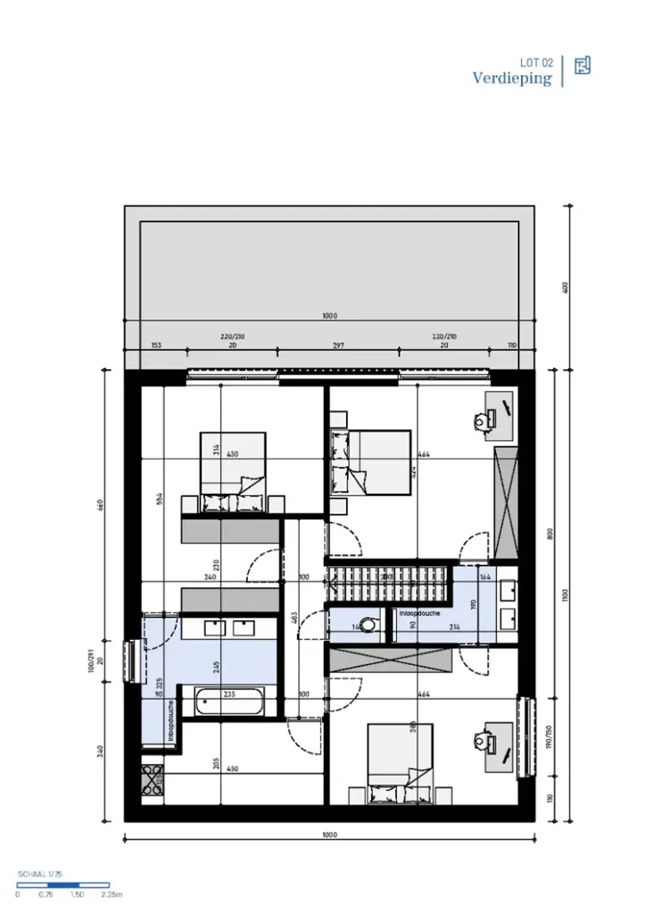 Plan - Maison Moderne avec Terrasse sur Jardin à Oedelem