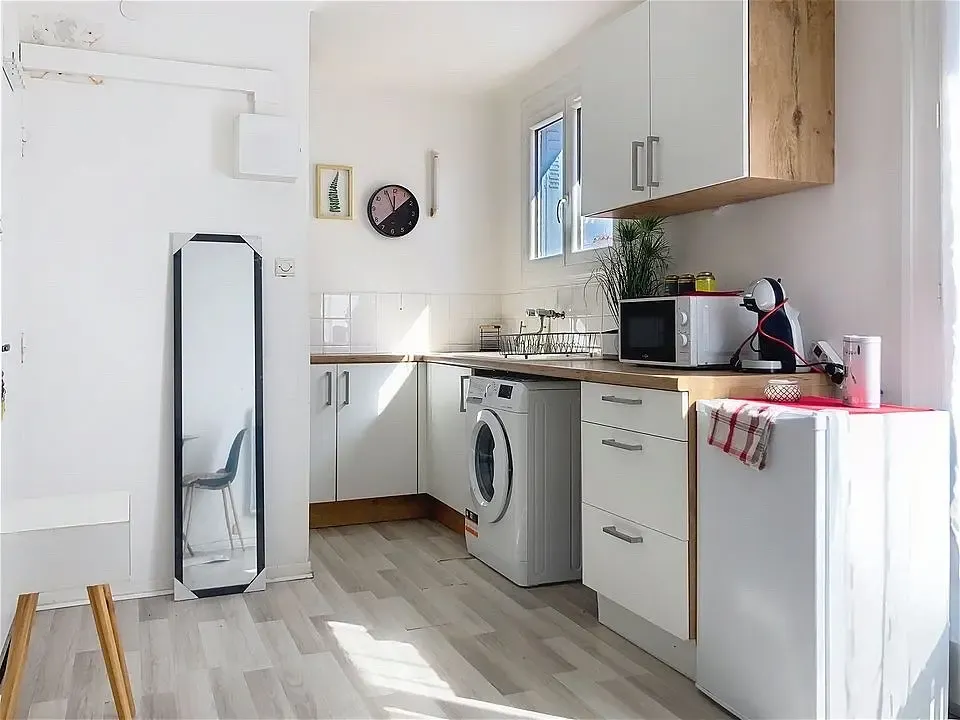 Köök - Studio with Balcony in Perpignan